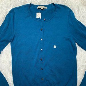 Loft Womens Blue Lightweight Crew Neck Sweater
